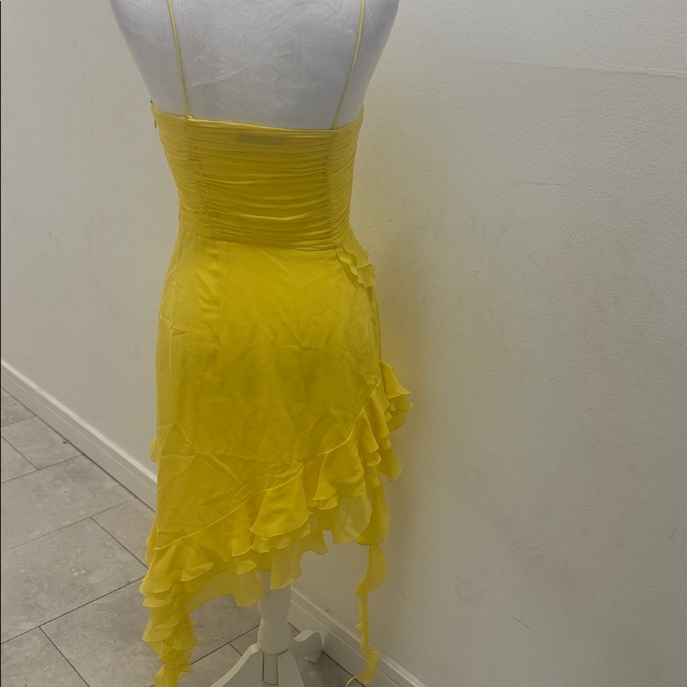 ๐ ALESSANDRA RICH Strapless Ruffled Asymmetric Dress ๐ NWT - Picture 10 of 15